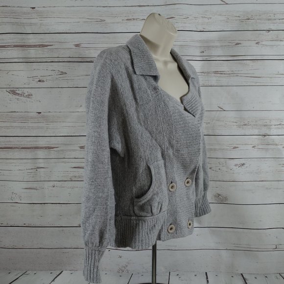 Rebecca Taylor Grey Knit Cardigan Sweater - Picture 4 of 10